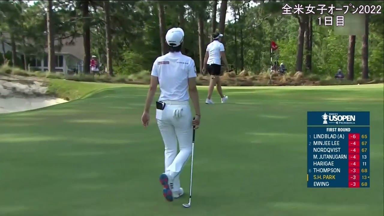 岡本綾子全米女子オープン解説「犬の散歩」発言場面