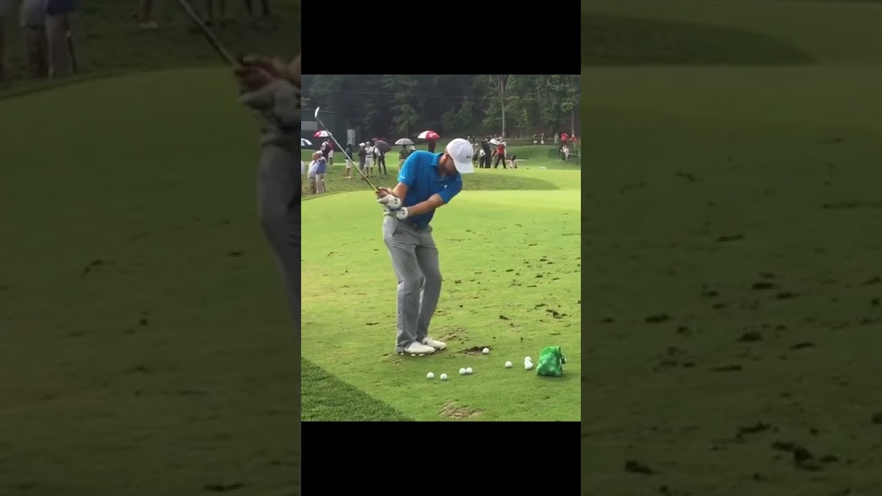 Jordan Spieth chipping warm up ジョーダンスピース　アプローチ練習　ダウンブローショット　#shorts #golf