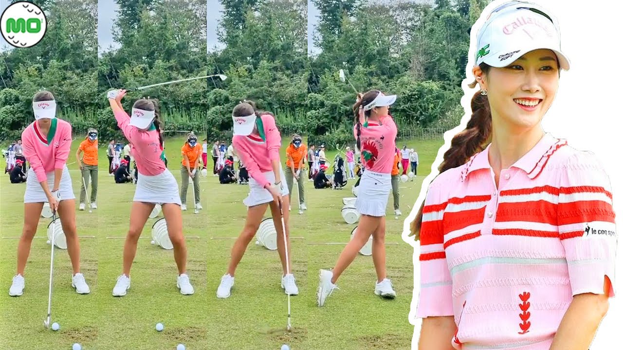 キム・ハヌル Kim Ha Neul 韓国の女子ゴルフ スローモーションスイング!!!