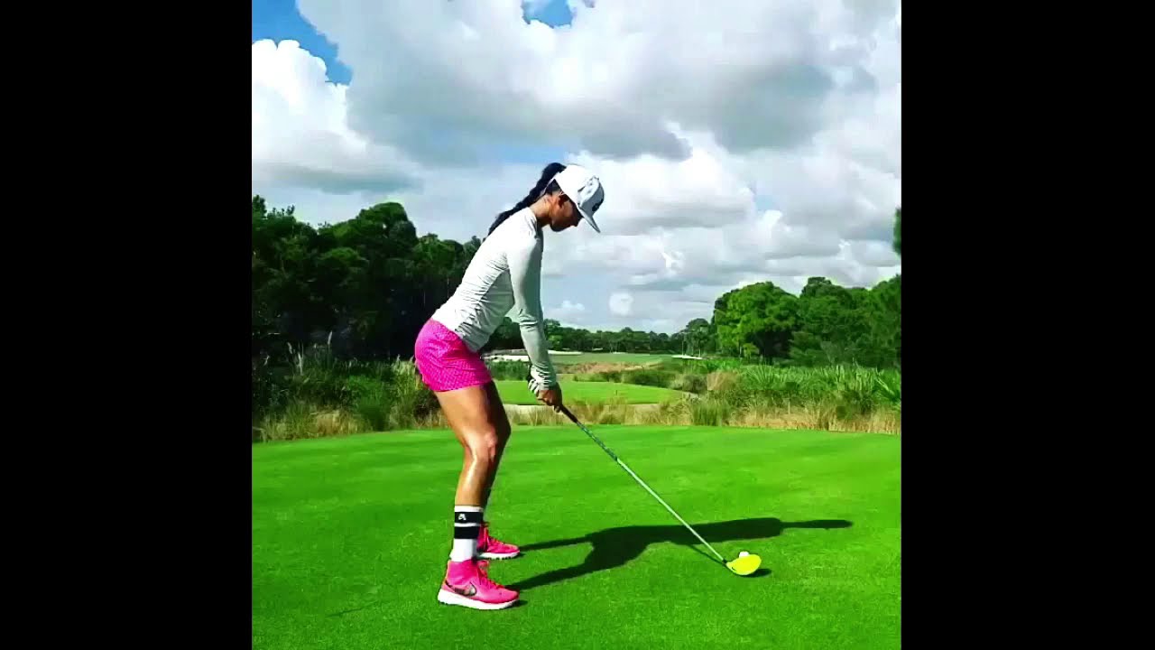 ミシェル・ウィー プロゴルファー ドライバーショットDRIVER SHOT SLOW MOTION !!!