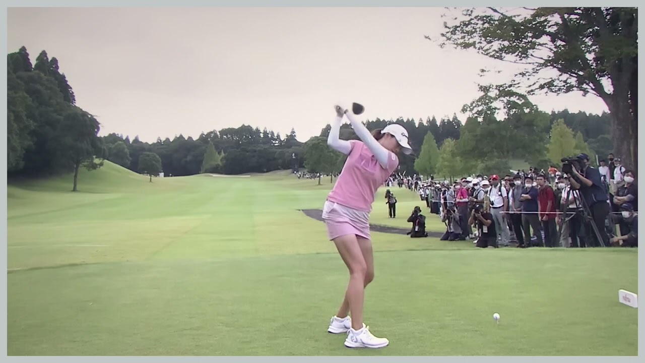 【ゴルフ】 新垣比菜　スイング