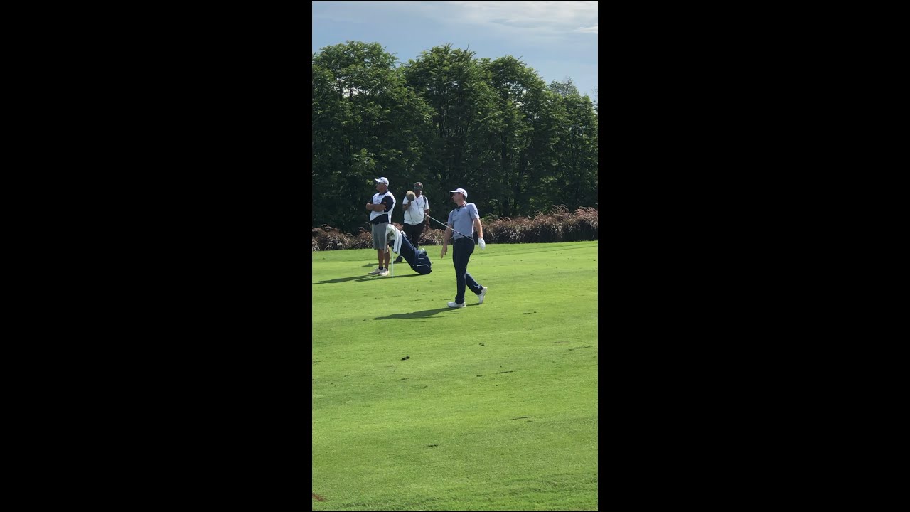 ジャスティン ローズ　ゴルフスイング　Justin Rose　アイアン　後方