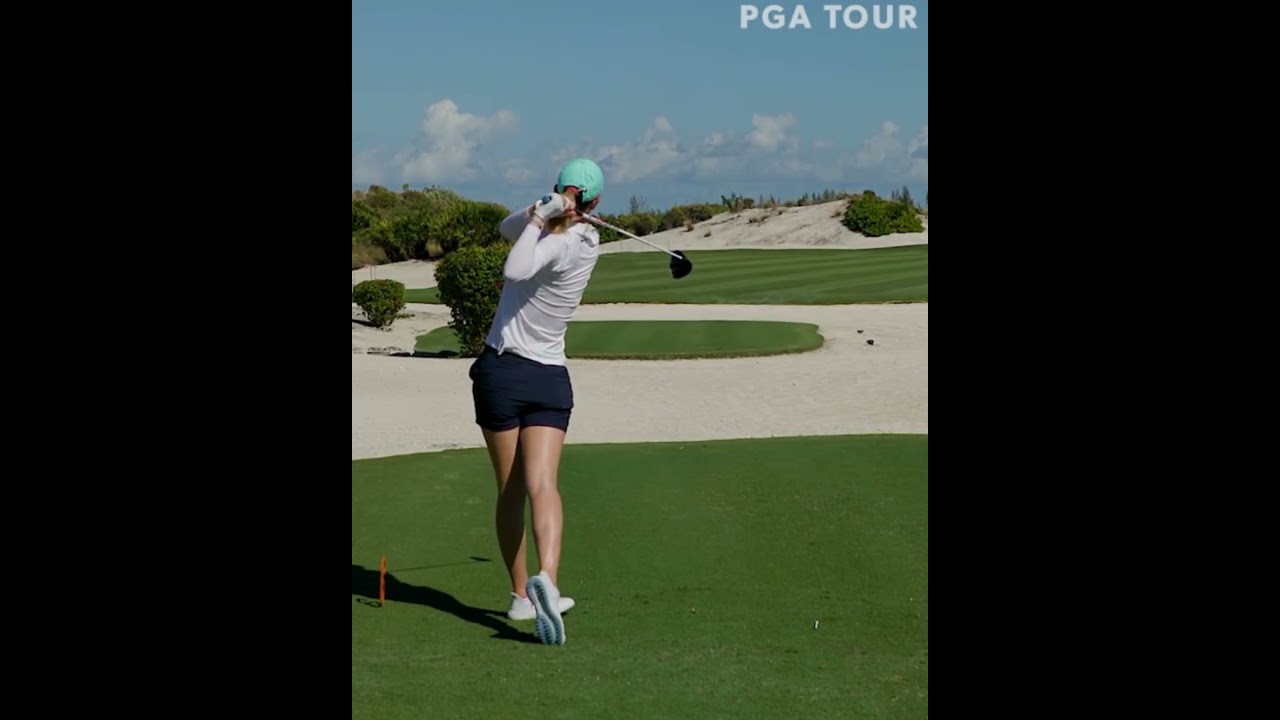 [Shorts]🔥Beauty Power Hitter "Michelle Wie" Powerful Driver Swing,美女ゴルファー「ミシェルウィ」パワフルスイング＆スローモーション