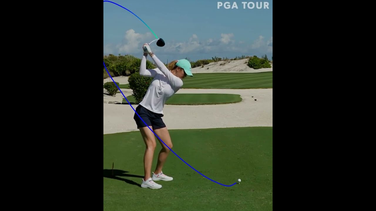 [Shorts]🔥Beauty Long Hitter "Michelle Wie" Power Swing Motion,美しいロングヒッター「ミシェル・ウィー」パワースイングモーション
