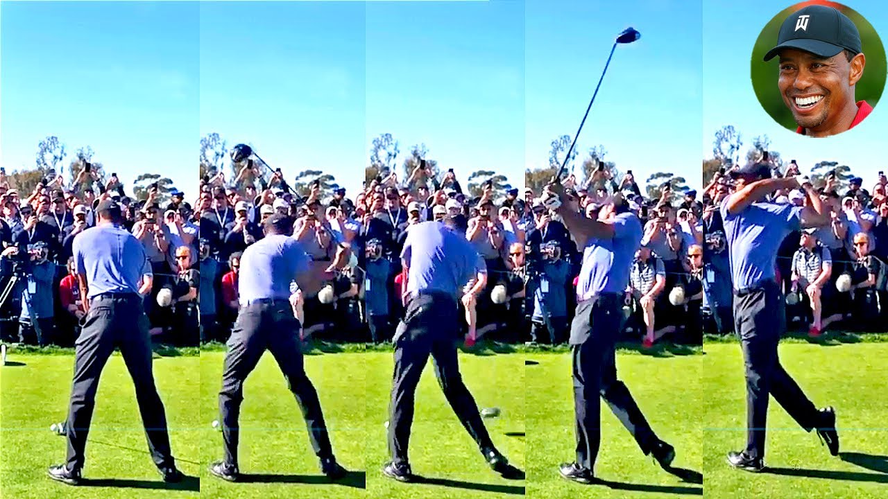タイガー・ウッズ Tiger Woods プロゴルファー DRIVER SHOT SLOW MOTION !!!