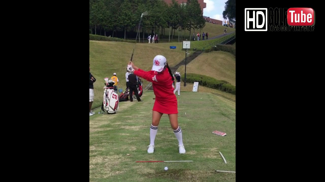 【ゴルフ】lee bo meeプロ イ・ボミプロ アイアンショットフロントスウィング