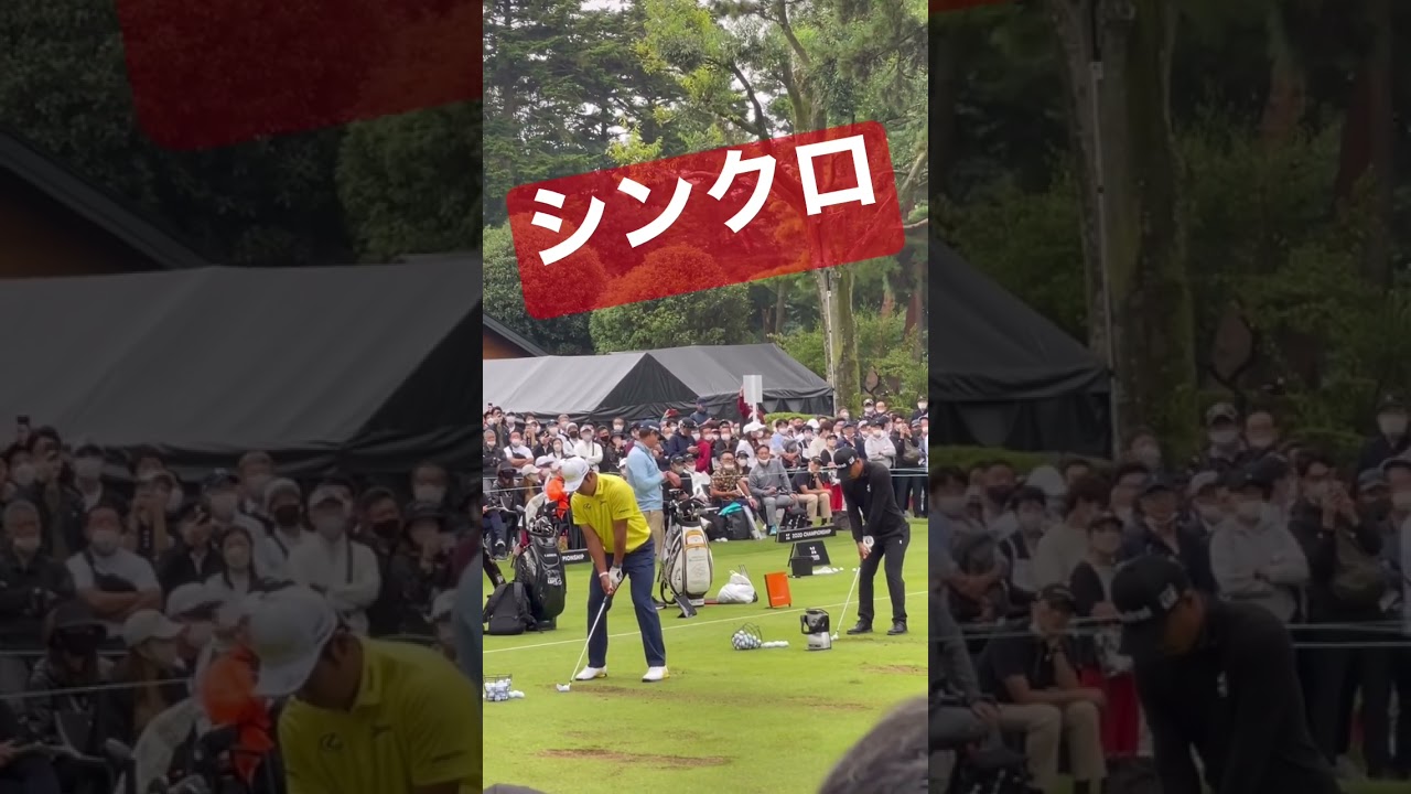 トッププロ2人の重なり合い #shorts #zozochampionship #松山英樹