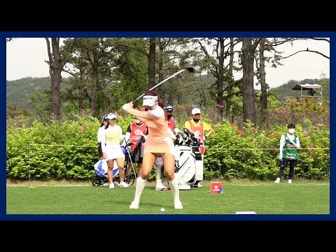 Hot Glamour star "Hyun Ju Yoo" Beautiful Swing Motion & Slow motion, 韓国ホットグラマースターユ・ヒョンジュ美容プールゴルフスイング