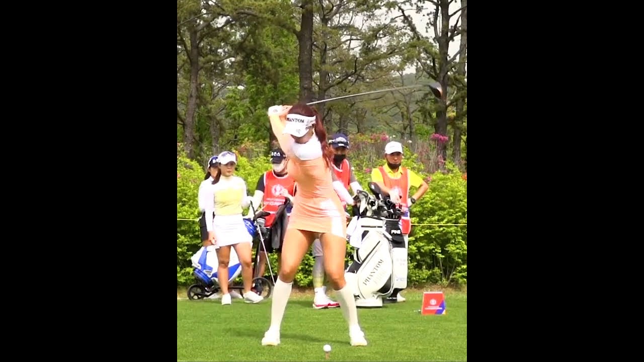 Hot Beauty Golfer "Hyun-ju Yoo" Amazing Swing motion,最強🤭😍セクシーゴルフ女神「ユ・ヒョンジュ」パーフェクトスイングモーション＆スローモーション