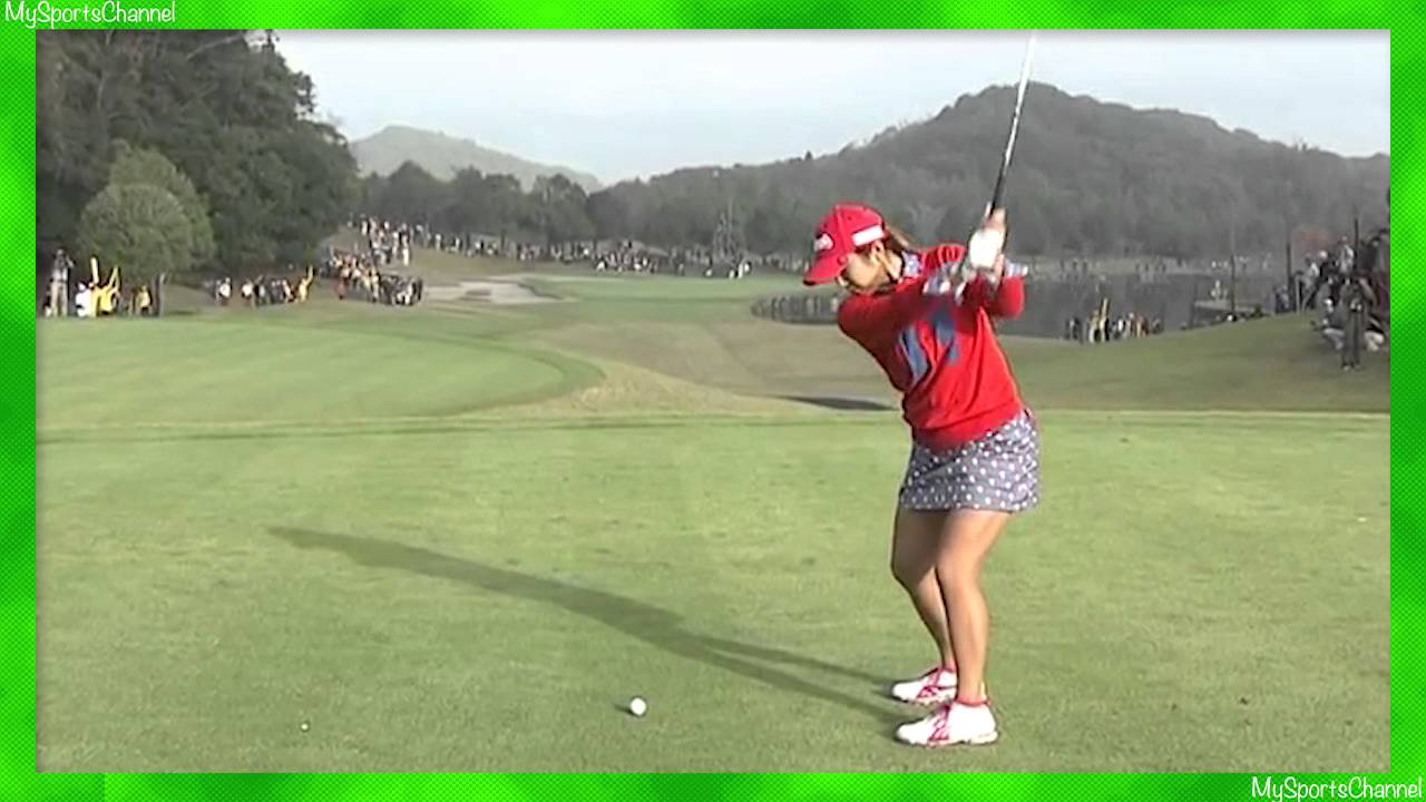 ※左打ち有り【セクシー美女ゴルファー】イ・ボミ　ユーティリティスイング　Lee Bo Mee Hybrid shots