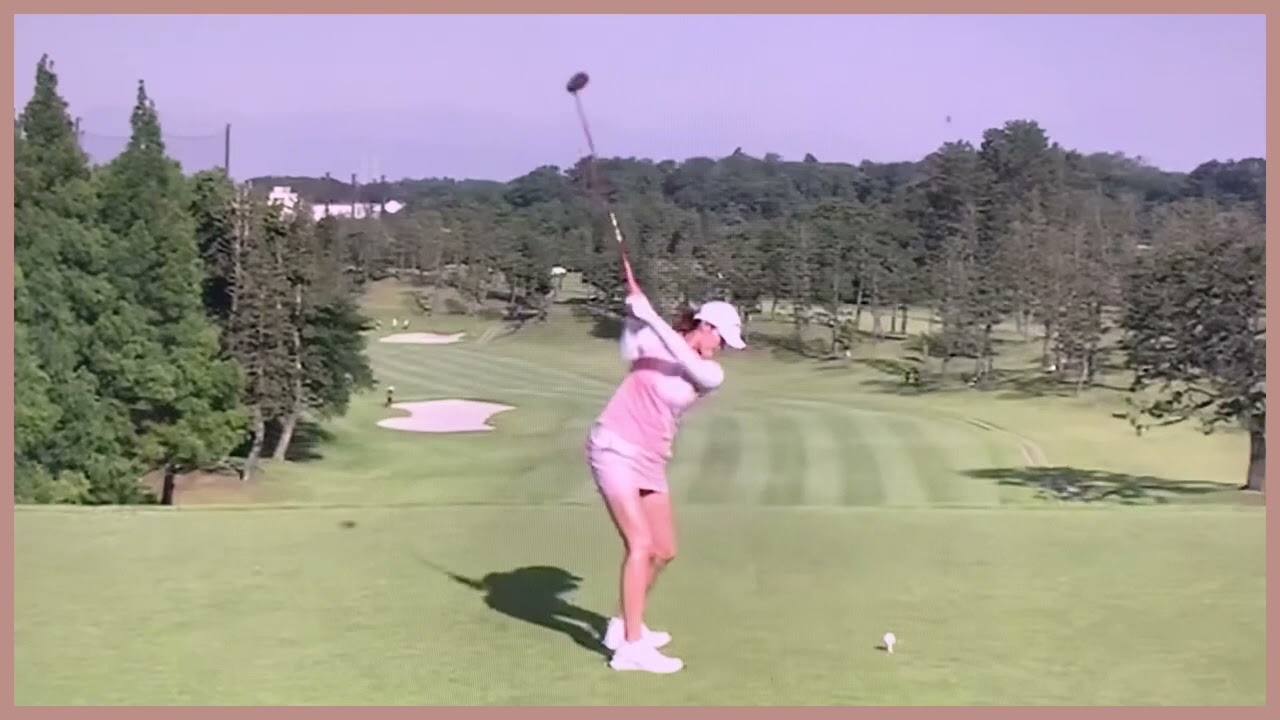 【ゴルフ】 新垣比菜　スイング