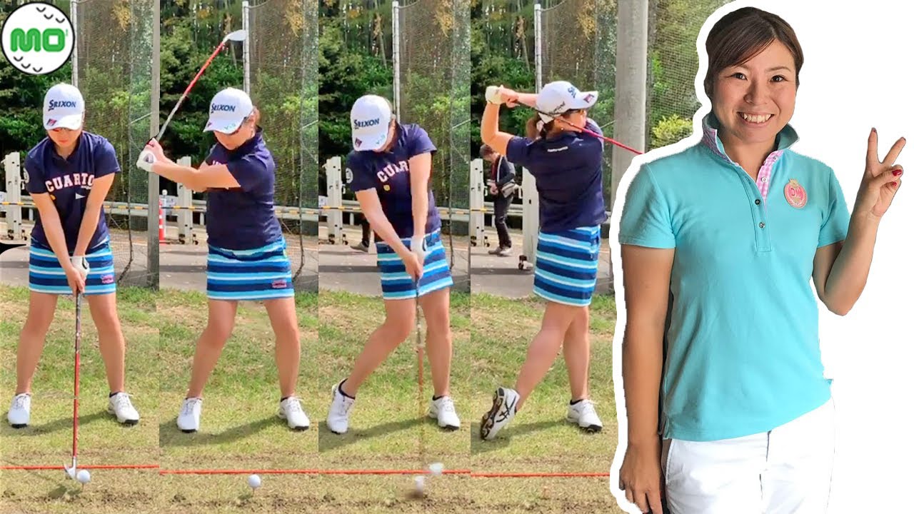 槇谷 香 Kaori Makitani﻿ 日本の女子ゴルフ スローモーションスイング!!!
