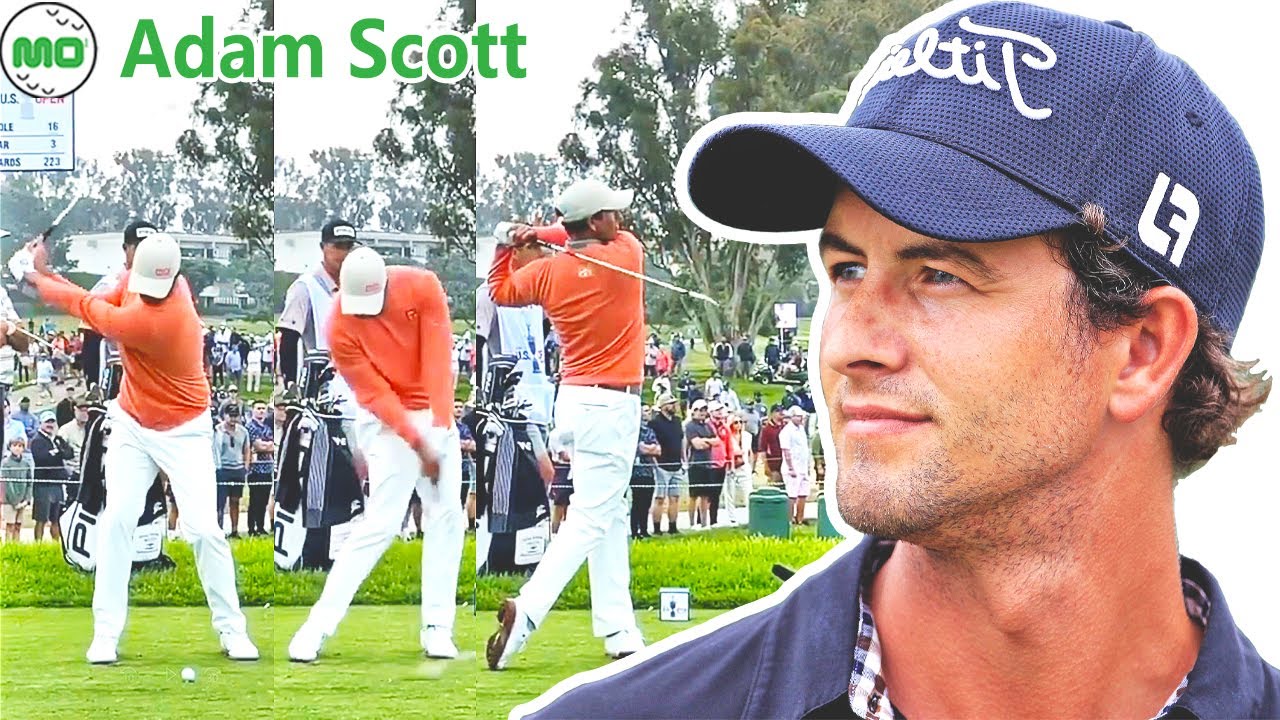 Adam Scott  世界ランキング 37位 アダム・スコット オーストラリアの男子ゴルフ スローモーションスイング!!!