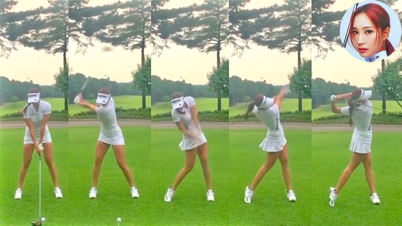 ユ・ヒョンジュ Yoo Hyun Ju 柳賢朱 プロゴルファー DRIVER SHOT SLOW MOTION !!!