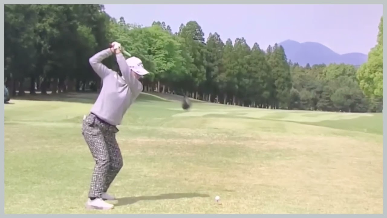 【ゴルフ】 横峯さくら　スイング
