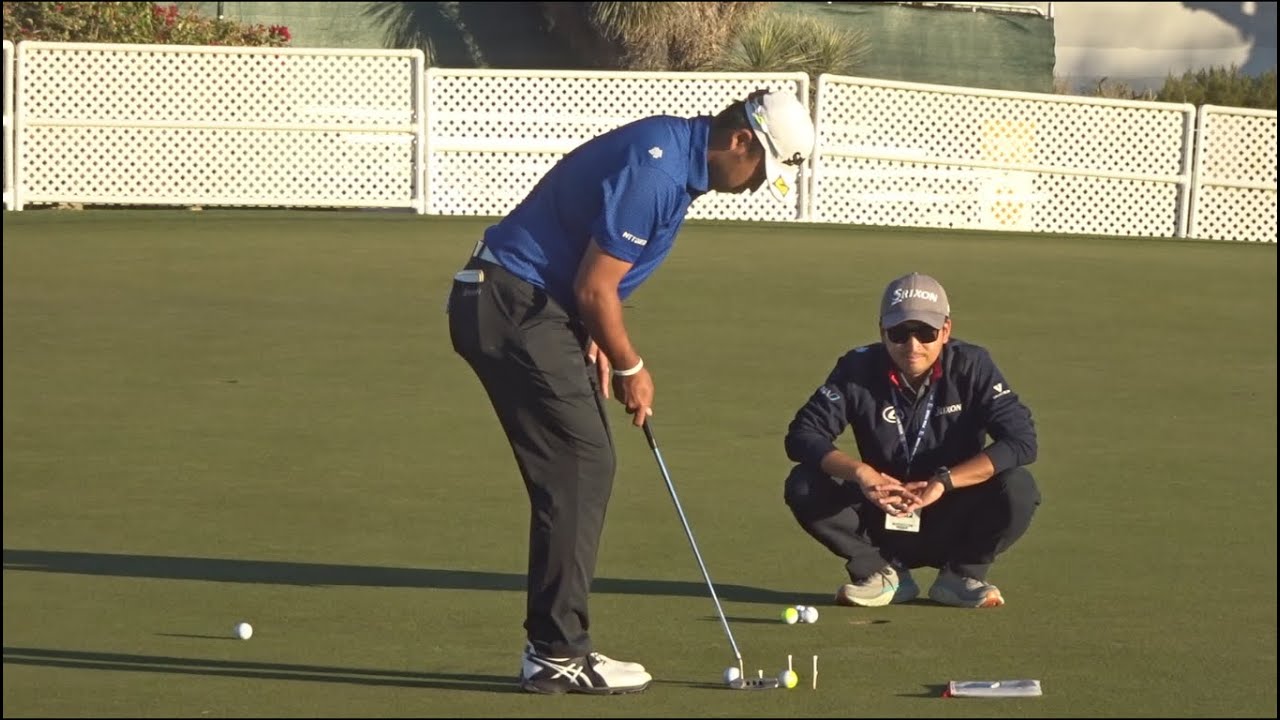 松山英樹選手～グリーンでパッティング練習～Hideki Matsuyama Practice~Putting~【2022 Waste Management Phoenix Open】