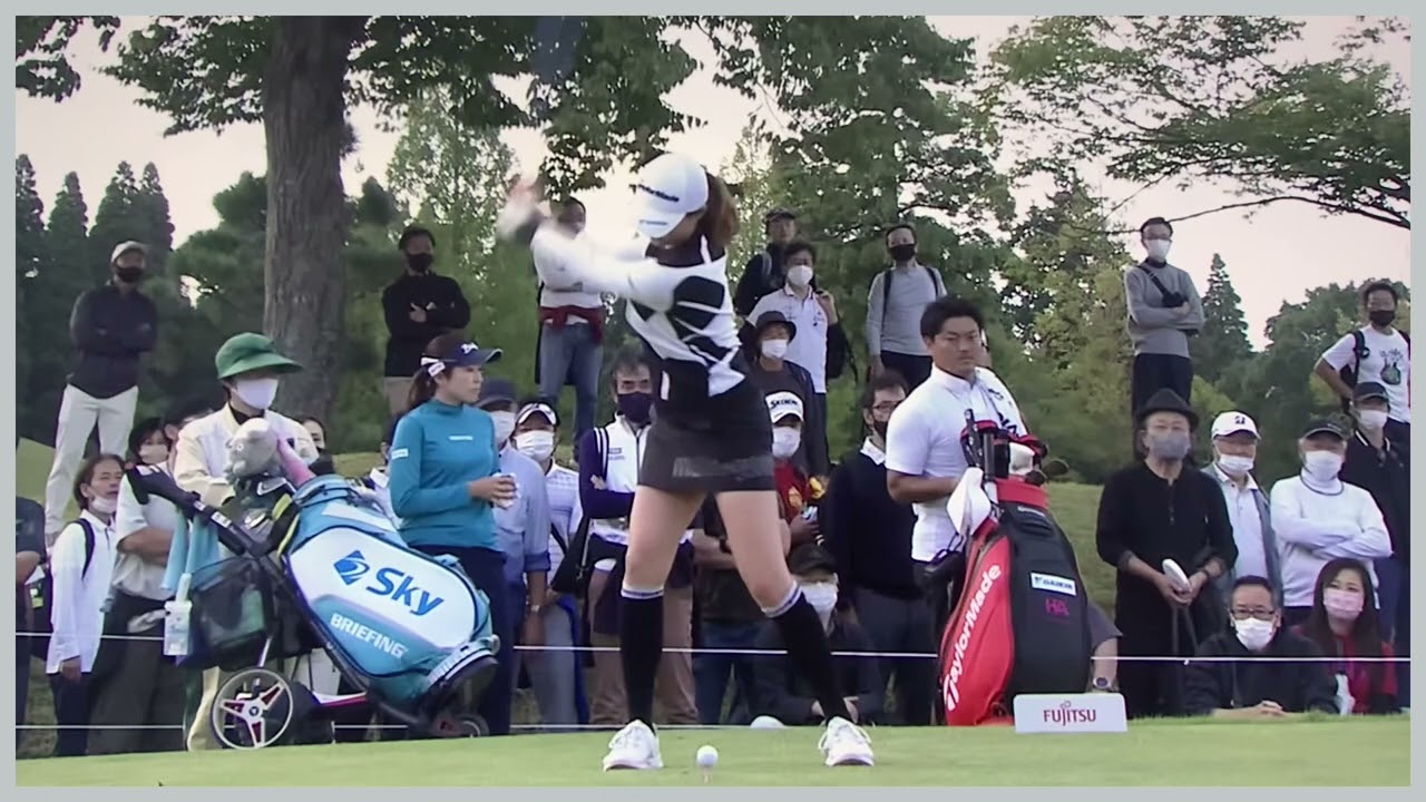 【ゴルフ】 新垣比菜　スイング