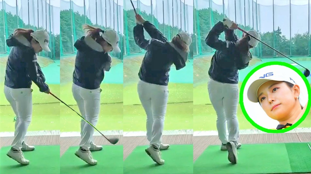 吉川桃 プロゴルファー ドライバーショットDRIVER SHOT SLOW MOTION !!! 모모 요시카와 프로 드라이버샷