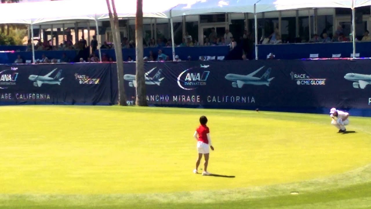 大山志保選手 イーグルパット Shiho Oyama 18 Hole Eagle Putt 【ANA Inspiration 2016 Final Round】