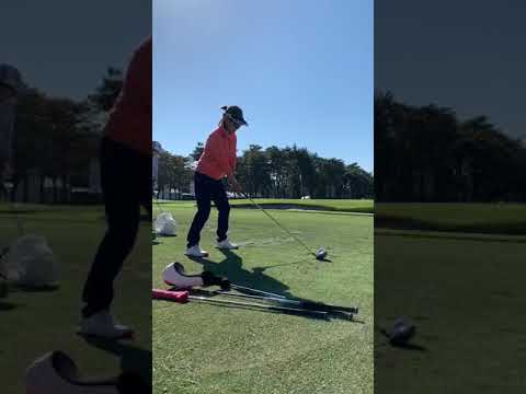 【プロサポートカーブログ】宮里藍 練習ドライバーショット