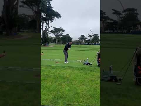 Martin Kaymer golf swing on the range at 2020 PGA Championship DTL driver