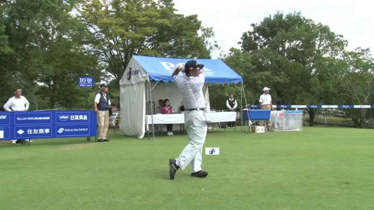 中嶋常幸プロスイング映像　日本プロシニア住友商事杯初日