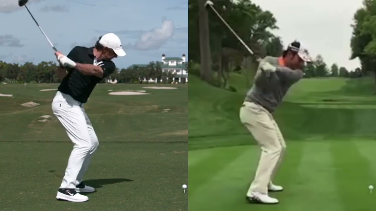 ロリー・マキロイと松山英樹のスイング・フォーム比較