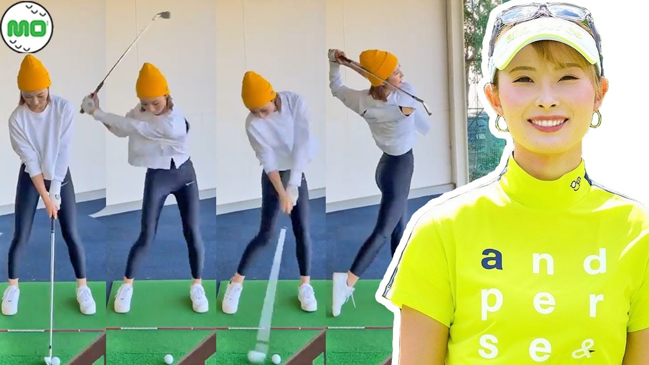 鶴岡果恋 Karen Tsuruoka  日本の女子ゴルフ スローモーションスイング!!!