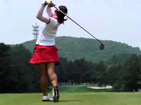 女子プロゴルファー有村智恵  スロー動画