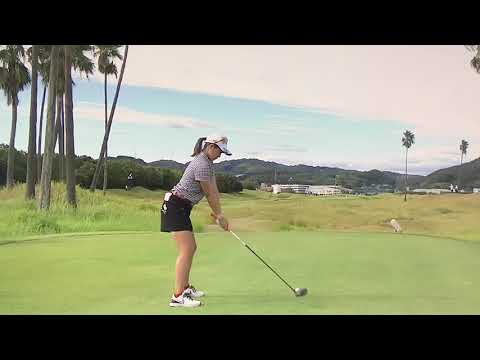 田辺ひかり　ゴルフ スイング スローモーション