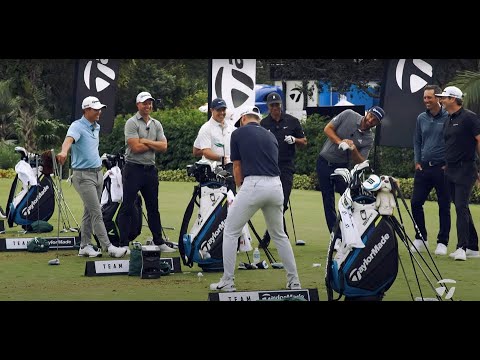 タイガーウッズ、ダスティンジョンソン、ローリーマキロイ、コリンモリカワ　#チームテーラーメイド がドライバーでの飛距離を競う『Long Drive コンテスト』