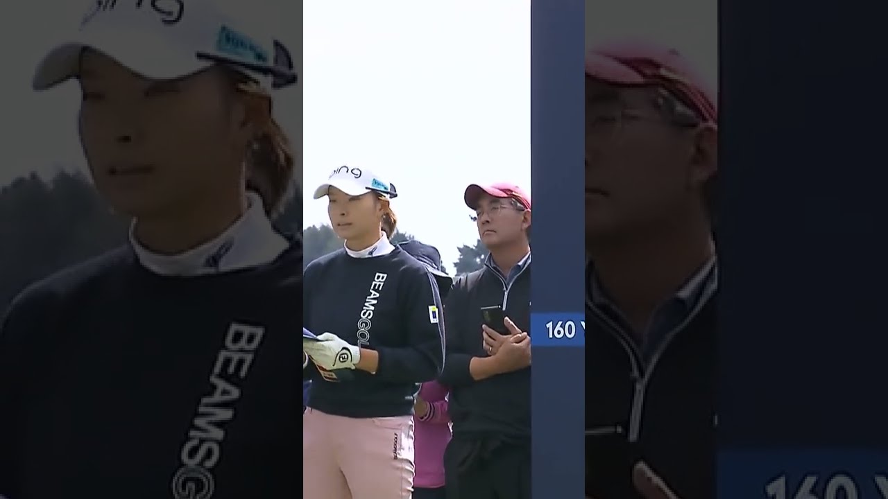 【渋野日向子】かわいすぎる♡「しぶこうちわ」を持った熱烈なファンをイギリスで発見👀#ABEMA #全英女子オープン #shorts