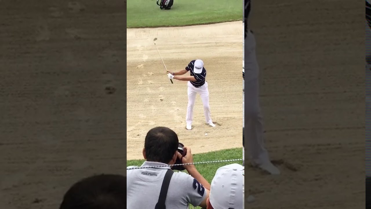 【ZOZO】ジャスティントーマス選手のフェアウェイバンカーショット