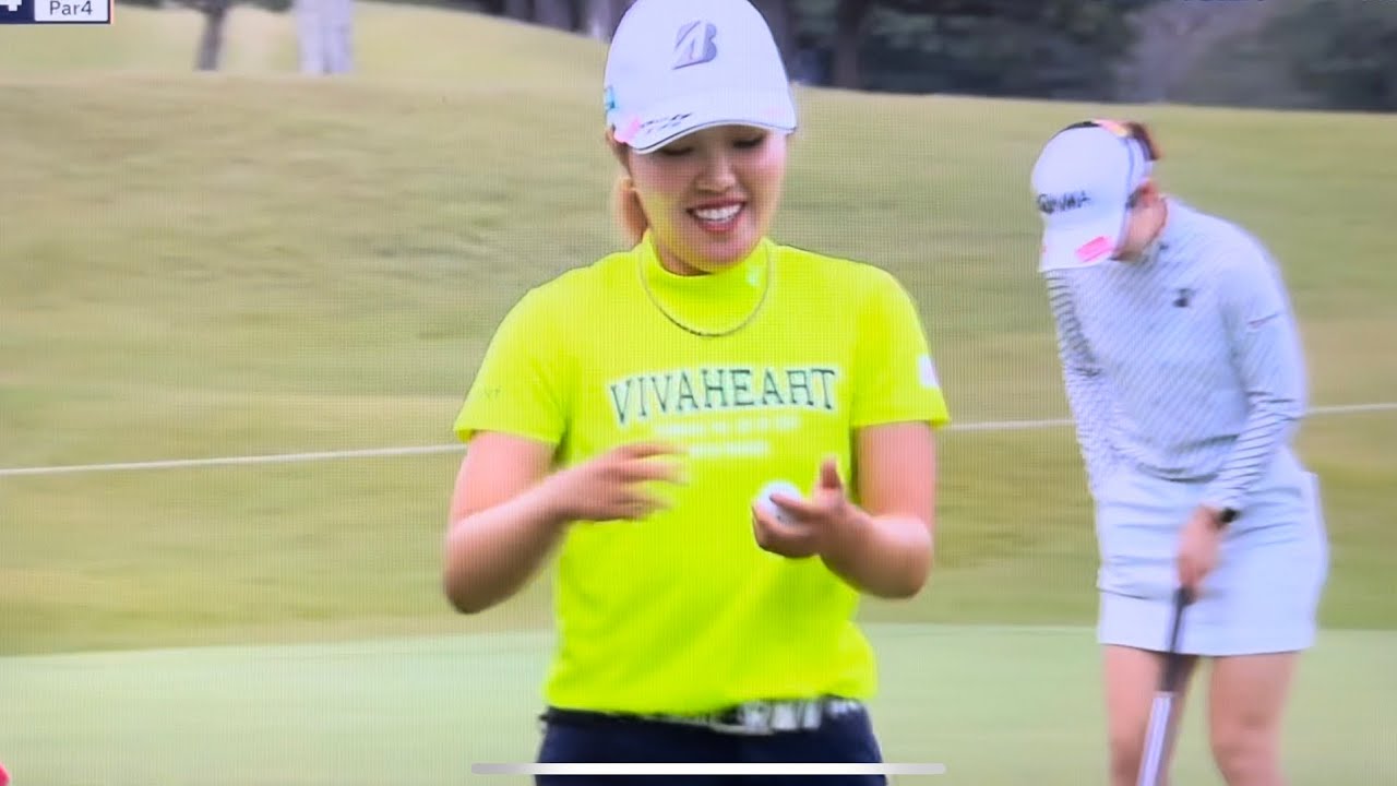 富士通レディース2022  JLPGAツアー2022シーズン第32戦　　10/16  最終日　　　　　　終盤の模様　　古江 彩佳　岩井 明愛　新垣 比菜