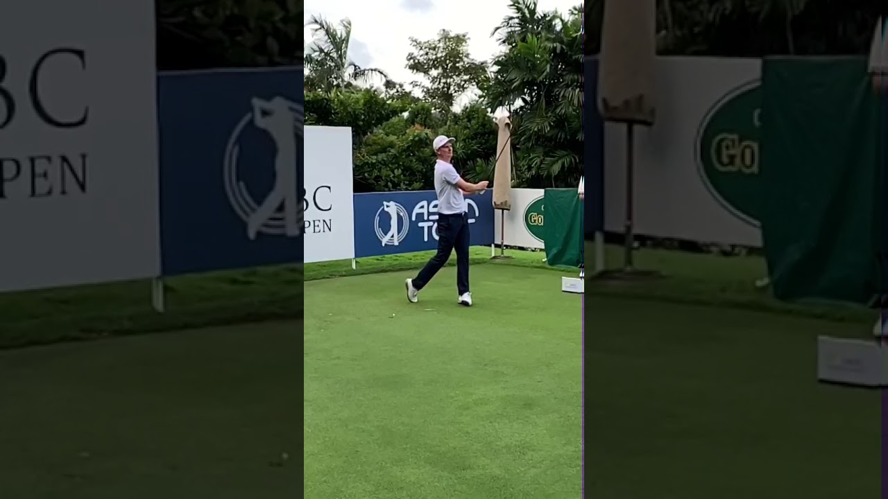 【スロー映像・縦】ジャスティン・ローズ　ティーショット／SMBC シンガポールオープン2020