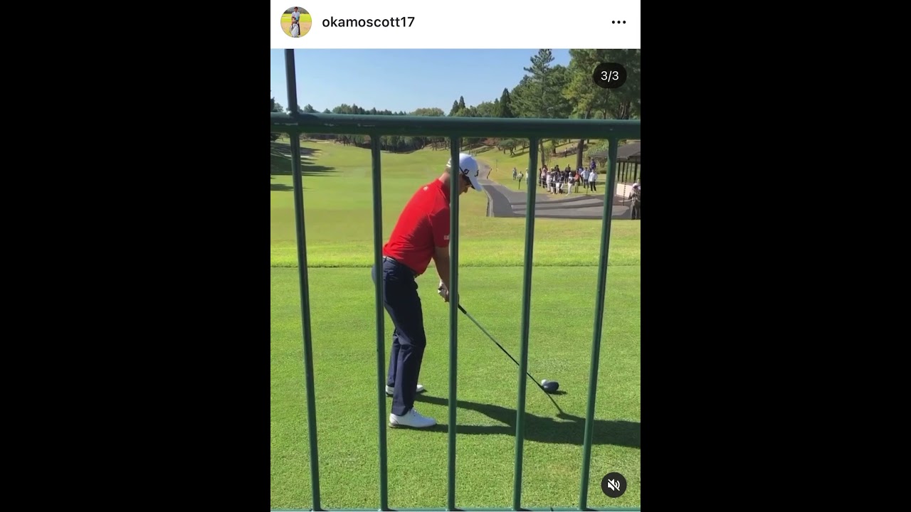 adam scott japan open practice round！driver shot！golf swing！アダムスコット日本オープンドライバー　ゴルフスイング！