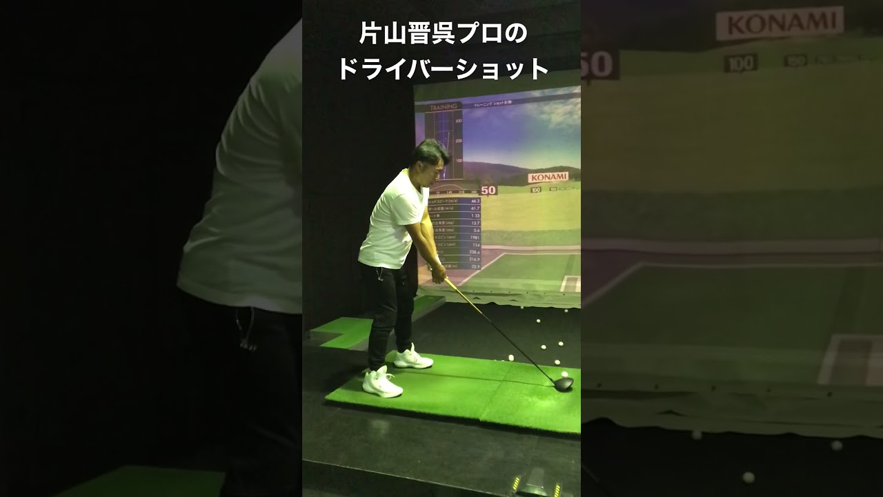 片山晋呉プロの、完璧なリズムで放たれるドライバーショットがこちら。