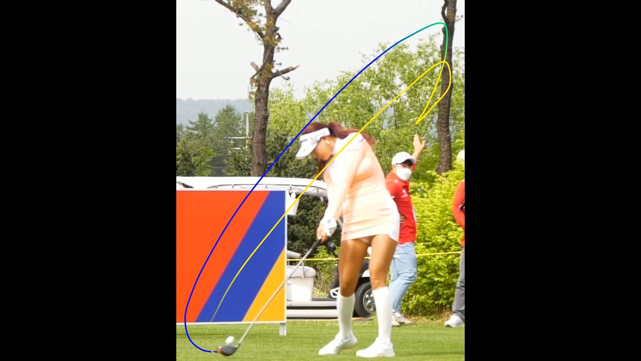 [Shorts] NO.1 Glamour Beauty Golfer "HyunJu Yoo" Swing Motion,韓国グラマービューティーゴルファー「ヒョンジュユ」ゴルフスイング