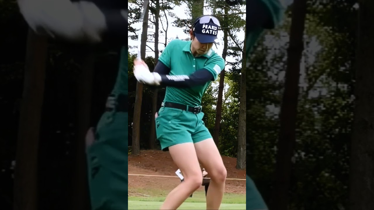 【ドアップ】 原英莉花 ゴルフスイング