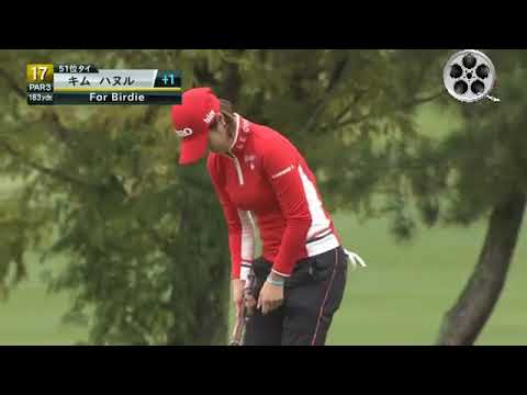 キム・ハヌル Ha Neul Kim 김하늘　笑顔でトップと2打差。（2017.10　兵庫にて）