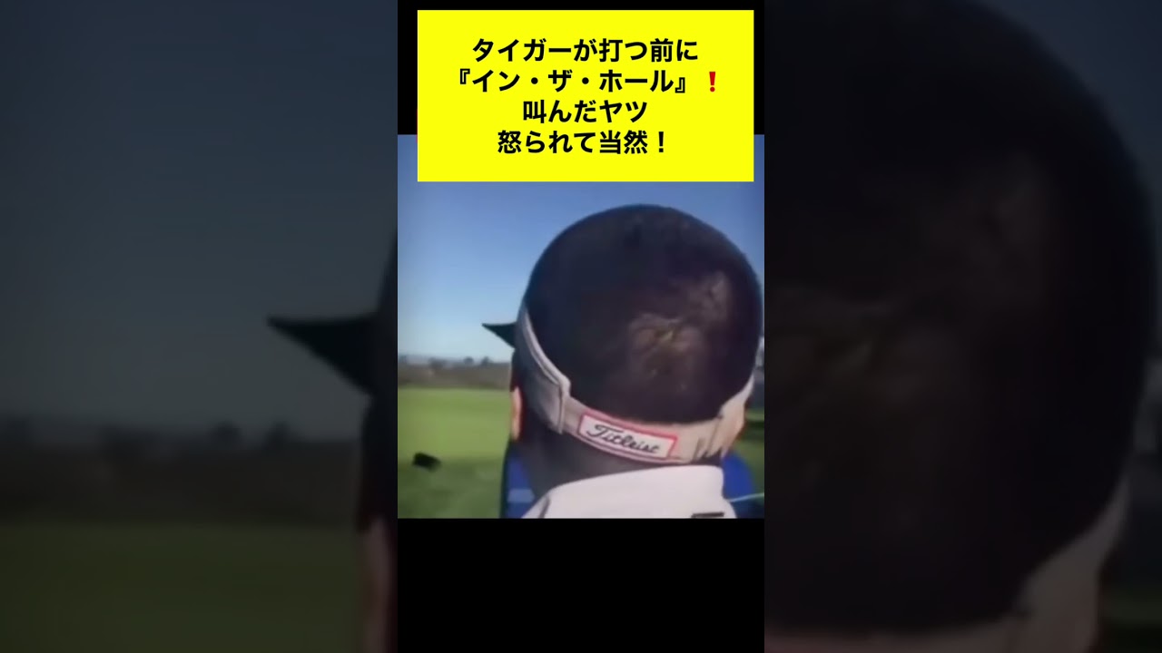 観客にパッティング邪魔されるタイガーウッズと怒られた観客🤭