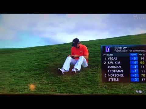 18 セントリートーナメントofチャンピオンズ 初日 ジョーダン・スピース 待ち時間にスコア記入