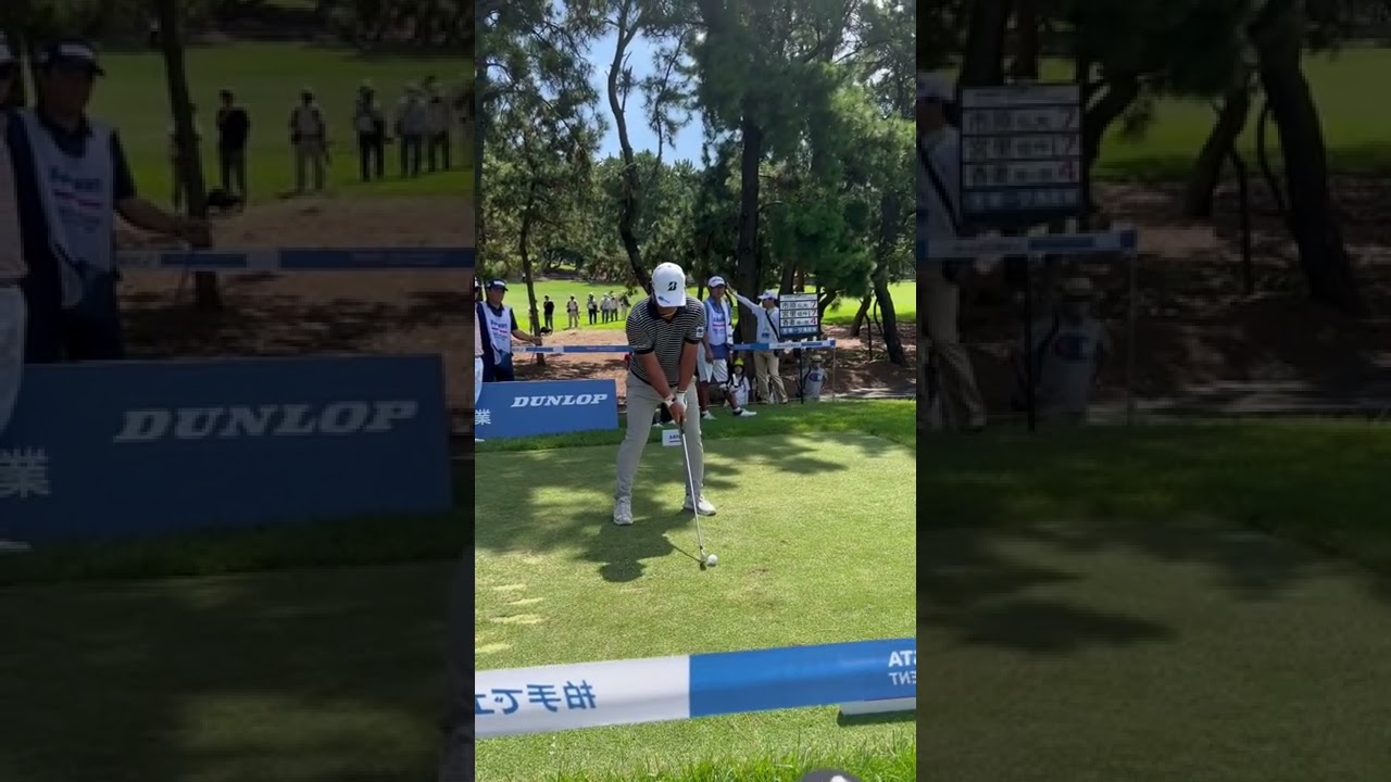 宮里優作プロ　アイアンショット　正面アングル　2022KBCオーガスタ