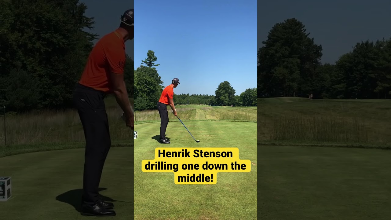 Henrik Stenson drilling one down the middle! #golf #shorts #henrikstenson #tomgillisgolf