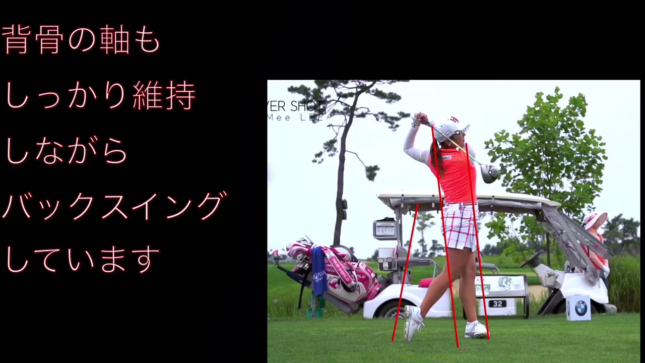 V7　イ・ボミの最小限の体重移動を学ぼう　下半身 軸 上半身 ドライバー ドロー