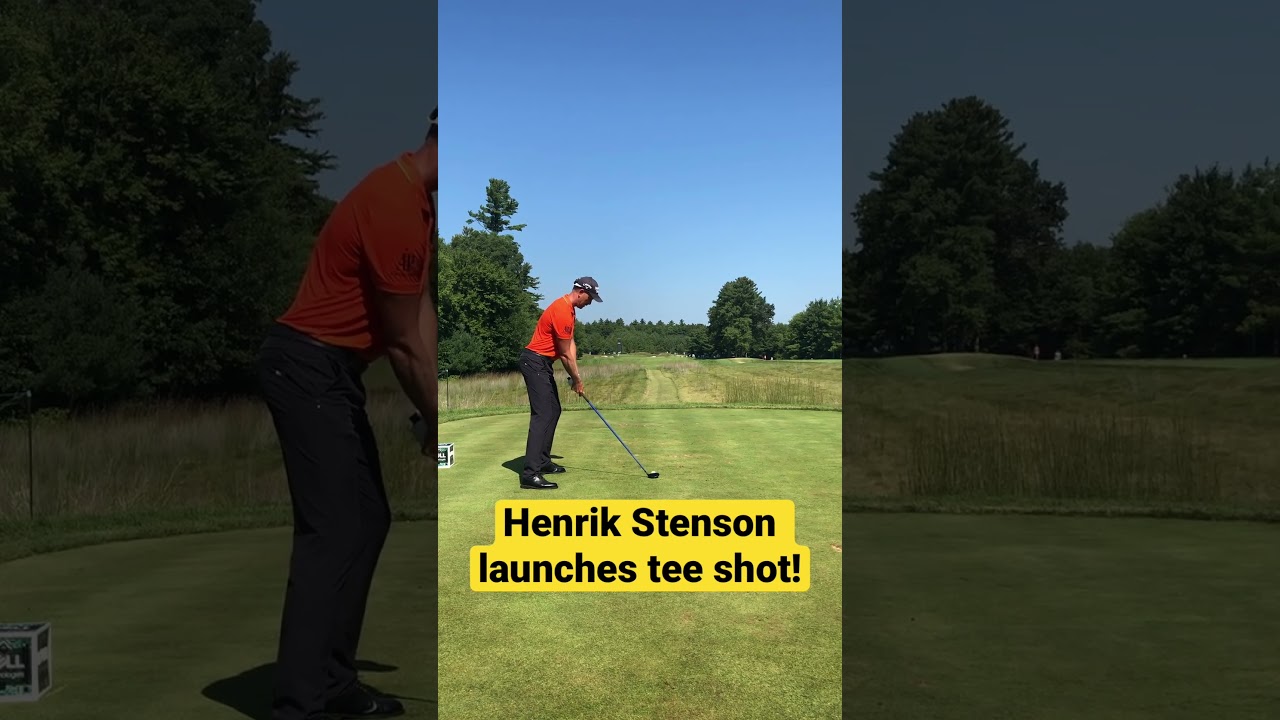 Henrik Stenson launches golf shot! #golf #henrikstenson #liv
