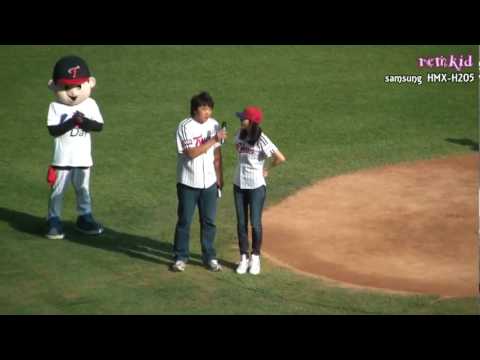 LGツインズ始球式②（蚕室球場）　キム・ハヌル