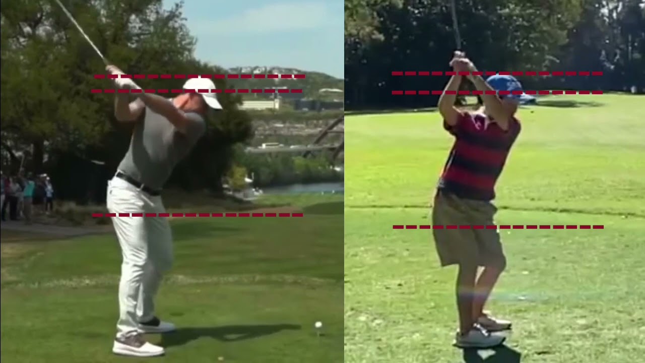 ロリー・マキロイと小学生（ドライバー）