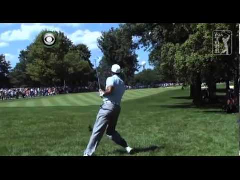 タイガー・ウッズTiger Woodsハンパじゃないインテンショナルスライス2013 Bridgestone Round 3