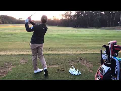 【プロサポートカーブログ】宮里優作 朝一の練習ショット